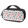 Pink Grey And White Cow Print Portable Cooler Travel Case
