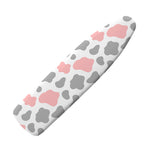 Pink Grey And White Cow Print Ironing Board Cover