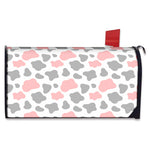 Pink Grey And White Cow Print Mailbox Cover
