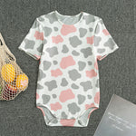 Pink Grey And White Cow Print Men's Bodysuit