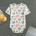 Pink Grey And White Cow Print Men's Bodysuit