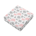 Pink Grey And White Cow Print Outdoor Seat Cushion Cover