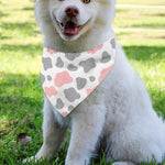 Pink Grey And White Cow Print Over The Collar Dog Bandana