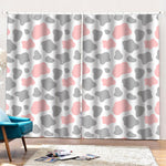Pink Grey And White Cow Print Pencil Pleat Curtains