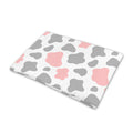 Pink Grey And White Cow Print Pet Cooling Mat Cover