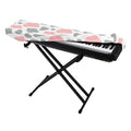 Pink Grey And White Cow Print Piano Keyboard Cover