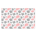 Pink Grey And White Cow Print Polyester Doormat