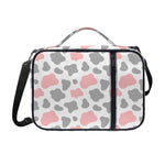 Pink Grey And White Cow Print Shoulder Strap Bible Bag
