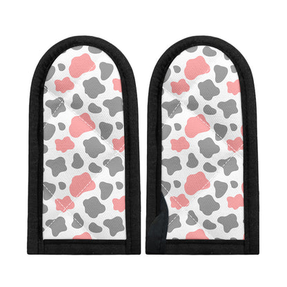 Pink Grey And White Cow Print Skillet Handle Cover