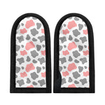 Pink Grey And White Cow Print Skillet Handle Cover