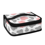 Pink Grey And White Cow Print Small Lunch Bag