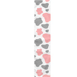 Pink Grey And White Cow Print Table Runner