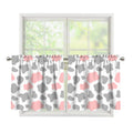 Pink Grey And White Cow Print Tier Curtains