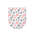 Pink Grey And White Cow Print Toilet Lid Cover