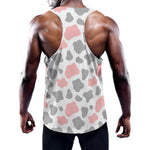 Pink Grey And White Cow Print Training Tank Top