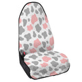 Pink Grey And White Cow Print Waterproof Car Seat Cover