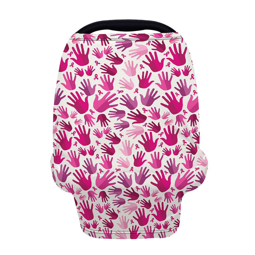 Pink Hand Breast Cancer Pattern Print Baby Seat Cover