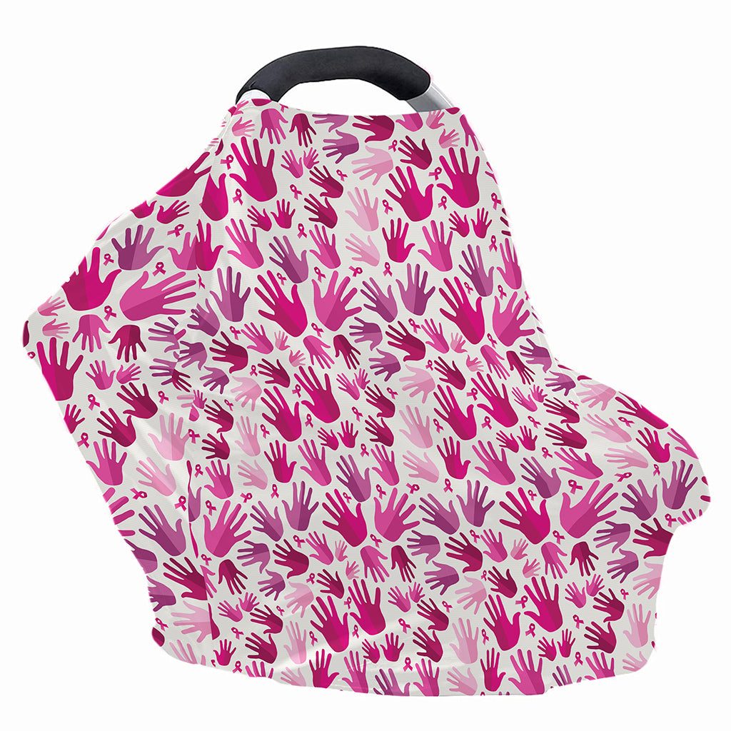 Pink Hand Breast Cancer Pattern Print Baby Seat Cover