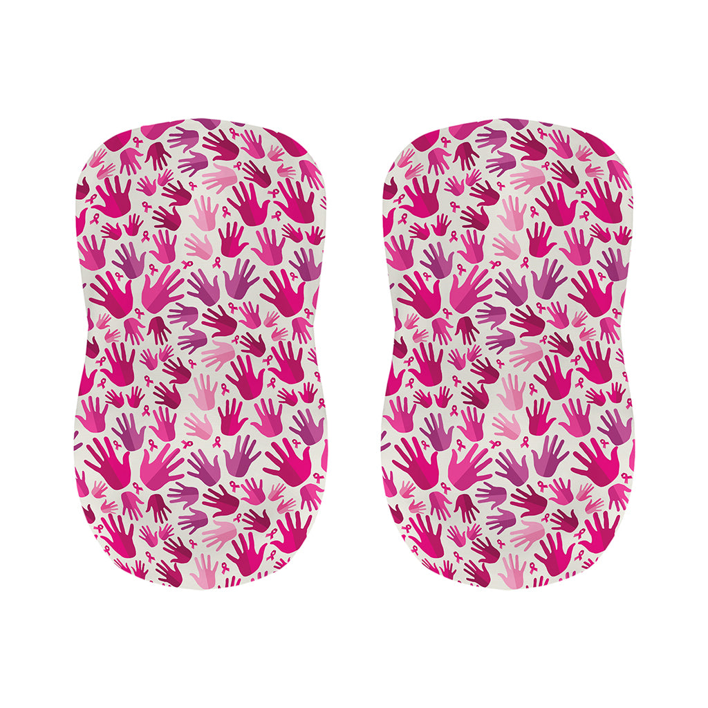 Pink Hand Breast Cancer Pattern Print Bar Stool Covers