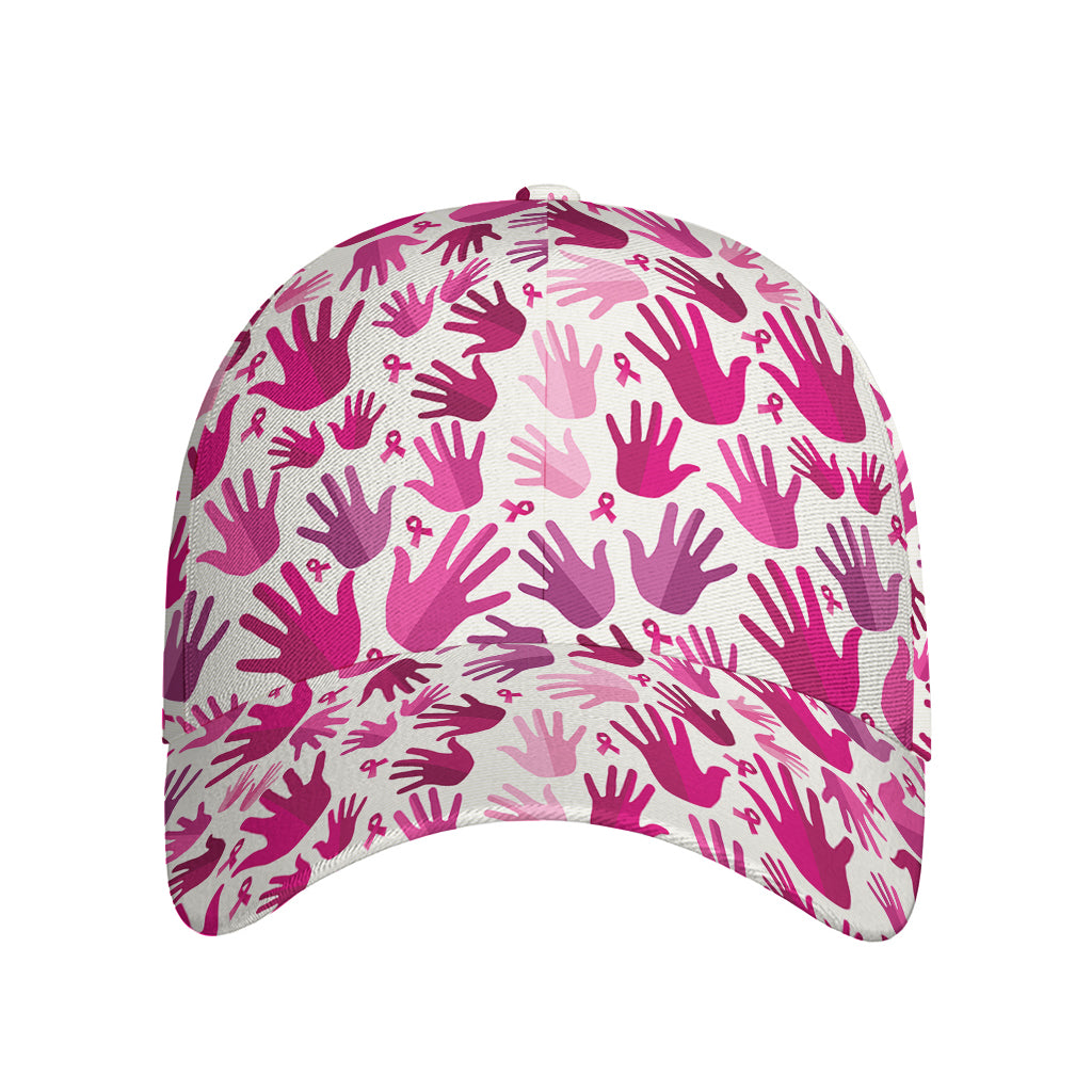 Pink Hand Breast Cancer Pattern Print Baseball Cap