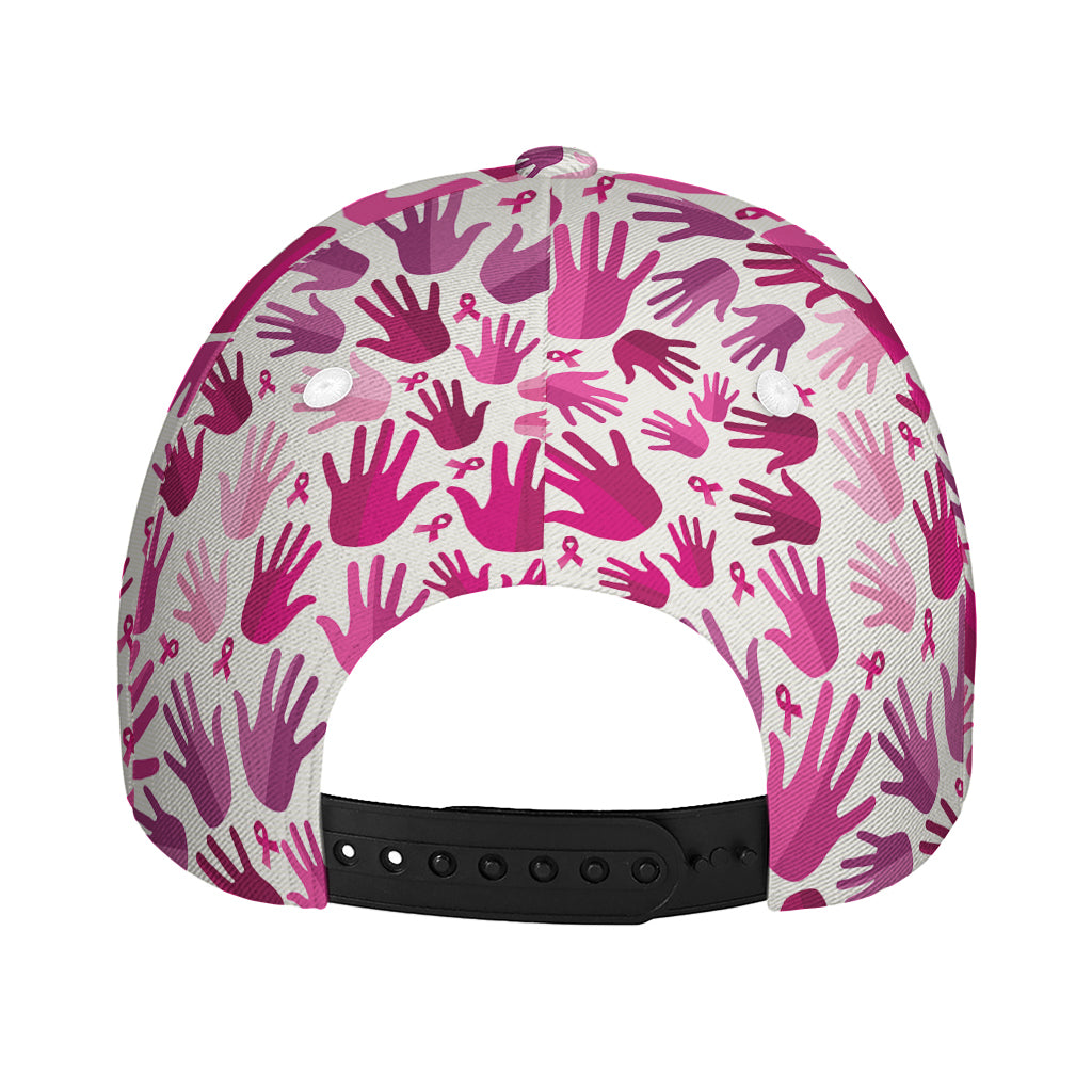 Pink Hand Breast Cancer Pattern Print Baseball Cap