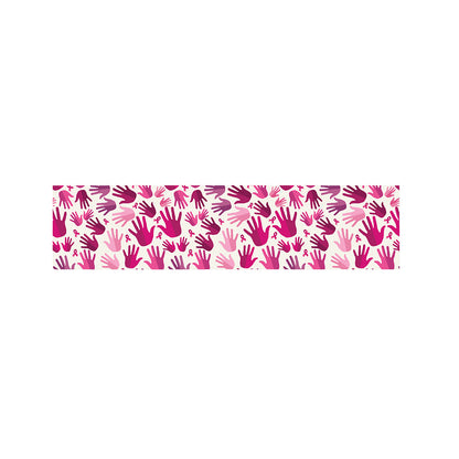 Pink Hand Breast Cancer Pattern Print Bed Runner