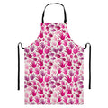 Pink Hand Breast Cancer Pattern Print Bib Apron With Pocket