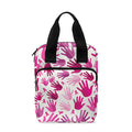 Pink Hand Breast Cancer Pattern Print Bible Tote Bag