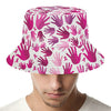 Pink Hand Breast Cancer Pattern Print Bucket Hat