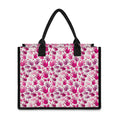 Pink Hand Breast Cancer Pattern Print Canvas Tote Bag
