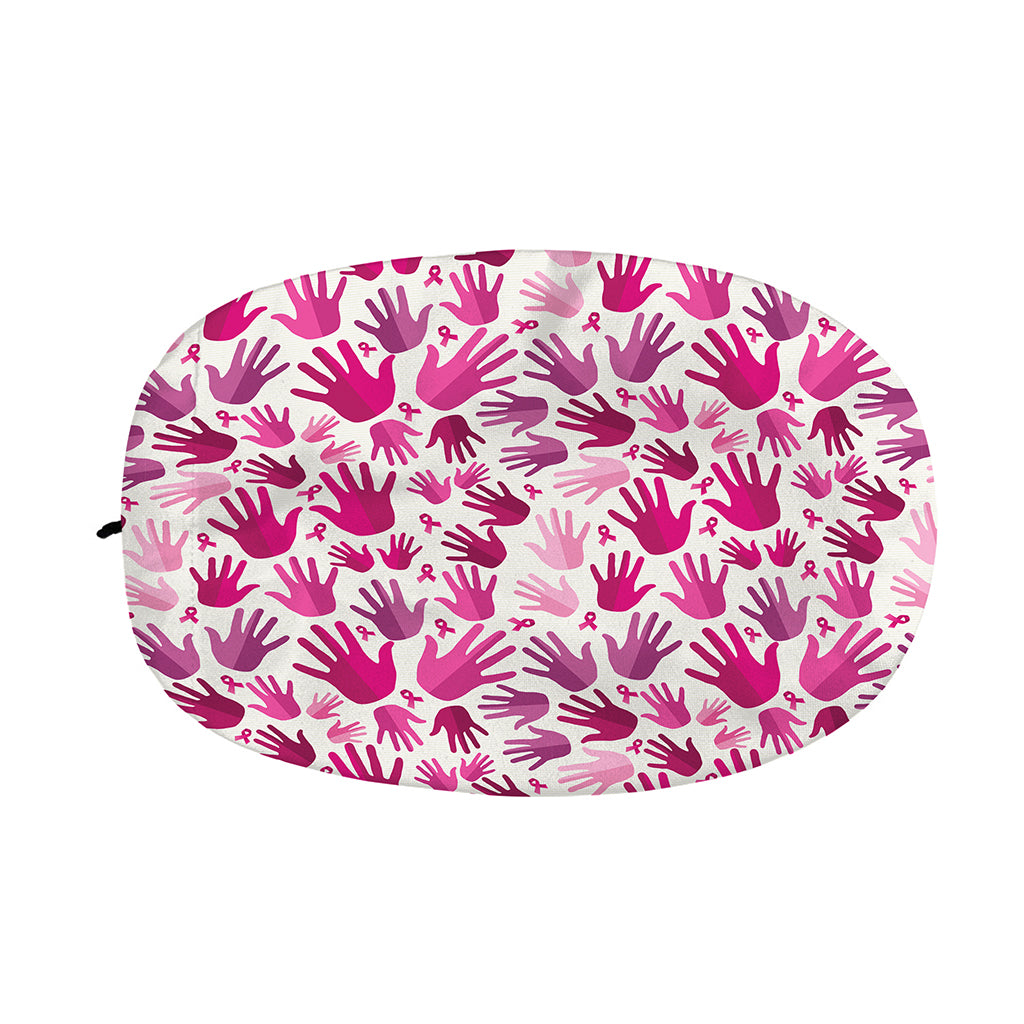 Pink Hand Breast Cancer Pattern Print Car Side Mirror Covers