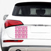 Pink Hand Breast Cancer Pattern Print Car Sticker