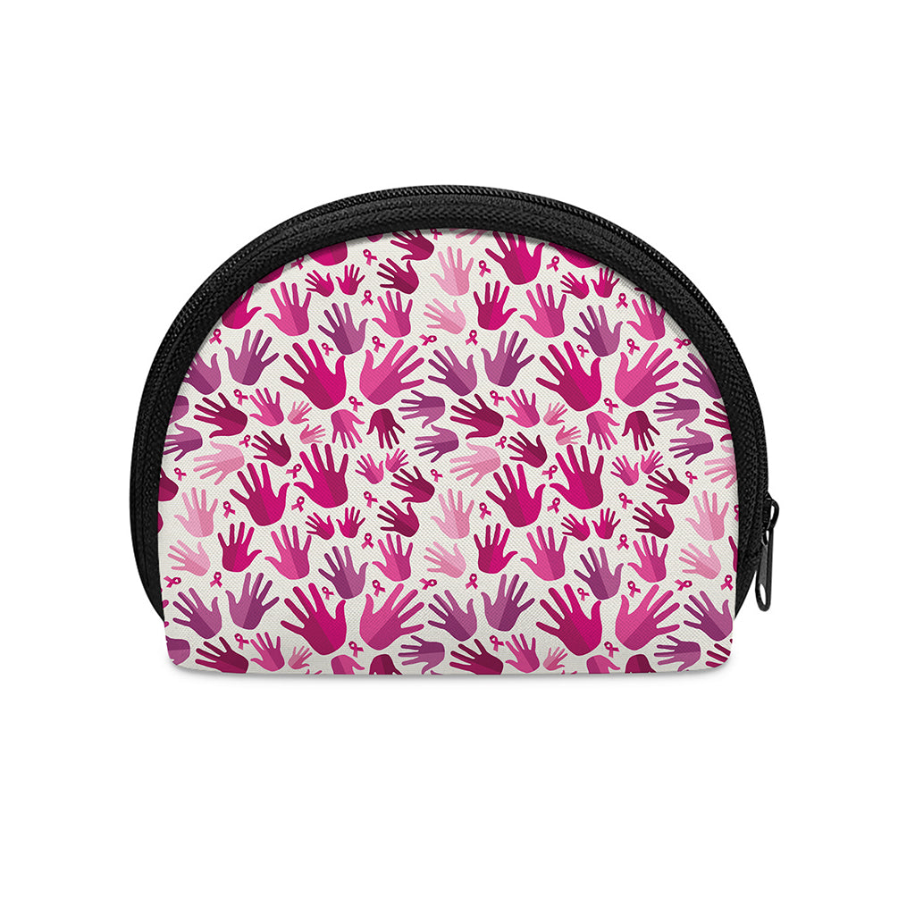 Pink Hand Breast Cancer Pattern Print Coin Purse