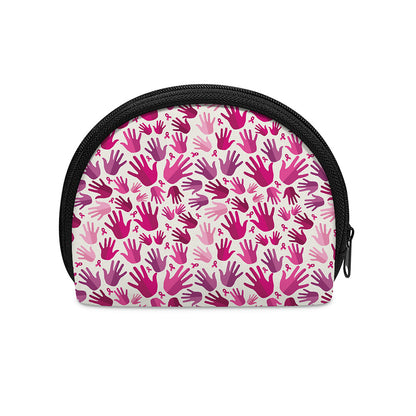Pink Hand Breast Cancer Pattern Print Coin Purse