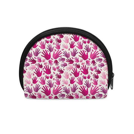 Pink Hand Breast Cancer Pattern Print Coin Purse
