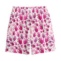 Pink Hand Breast Cancer Pattern Print Cotton Shorts