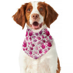 Pink Hand Breast Cancer Pattern Print Dog Bandana