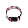 Pink Hand Breast Cancer Pattern Print Dog Collar