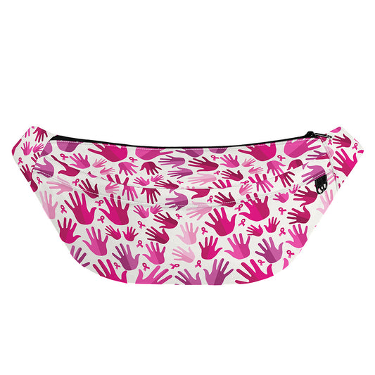Pink Hand Breast Cancer Pattern Print Fanny Pack