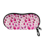 Pink Hand Breast Cancer Pattern Print Glasses Case