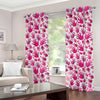 Pink Hand Breast Cancer Pattern Print Grommet Curtains