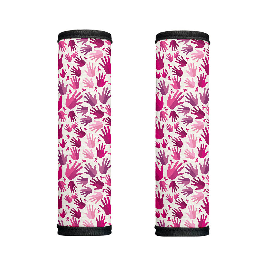 Pink Hand Breast Cancer Pattern Print Handle Covers