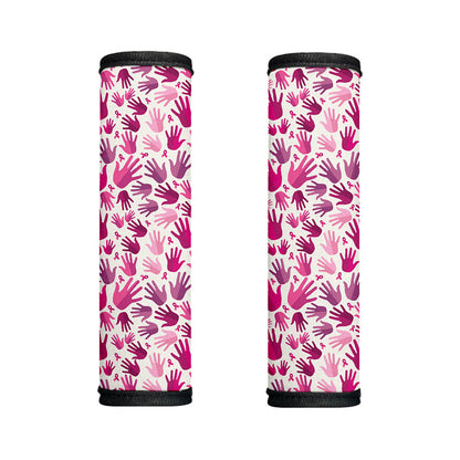 Pink Hand Breast Cancer Pattern Print Handle Covers