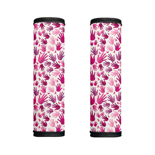 Pink Hand Breast Cancer Pattern Print Handle Covers