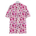 Pink Hand Breast Cancer Pattern Print Hawaiian Shirt