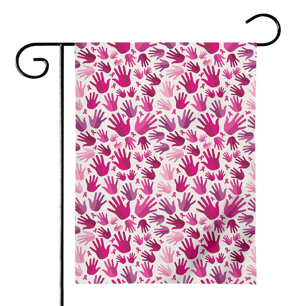 Pink Hand Breast Cancer Pattern Print House Flag