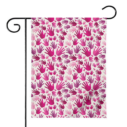 Pink Hand Breast Cancer Pattern Print House Flag