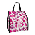 Pink Hand Breast Cancer Pattern Print Insulated Lunch Tote