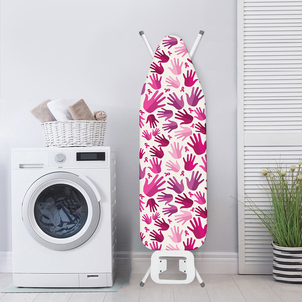 Pink Hand Breast Cancer Pattern Print Ironing Board Cover