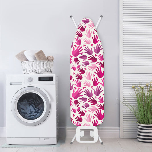 Pink Hand Breast Cancer Pattern Print Ironing Board Cover